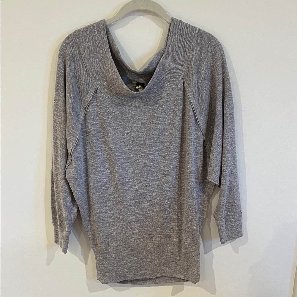 Free People Gray Off the Shoulder Sweater